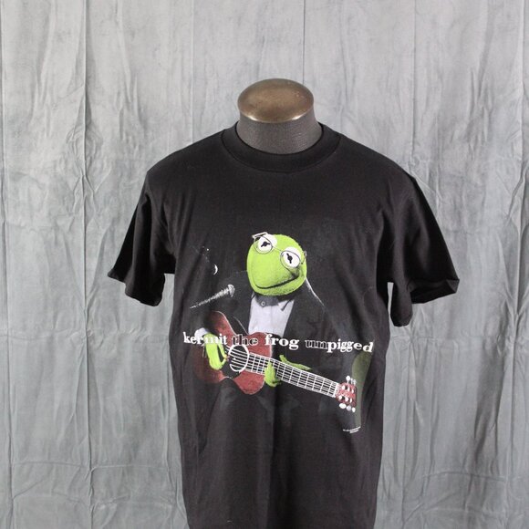 Vintage Graphic T-shirt - Kermit the Frog Unpigged - Men's Large - Picture 1 of 9